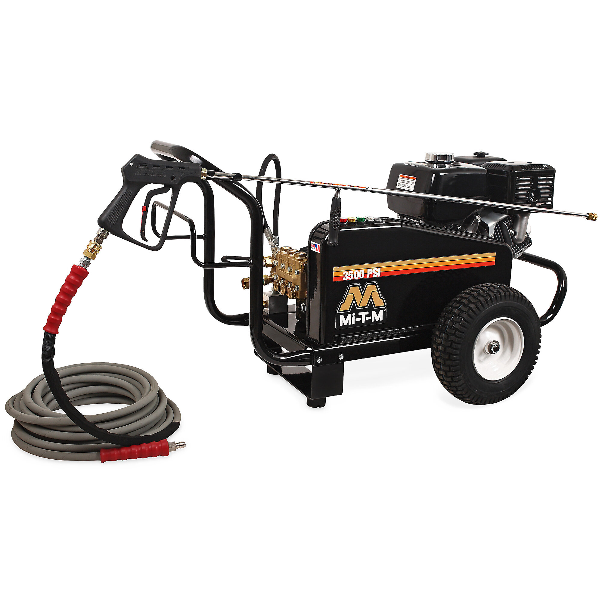 Mi-T-M CW Premium Series Gasoline Belt Drive Cold Water Pressure Washer — 3,500 PSI, 3.8 GPM, Industrial, Model# CW-3504-5MGH